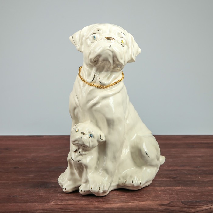 Садовая фигура "Собака Мопс"