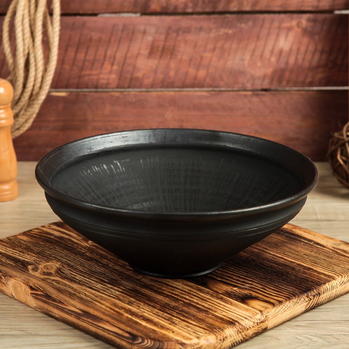 Салатник глубокий "Чёрная керамика", 1 л