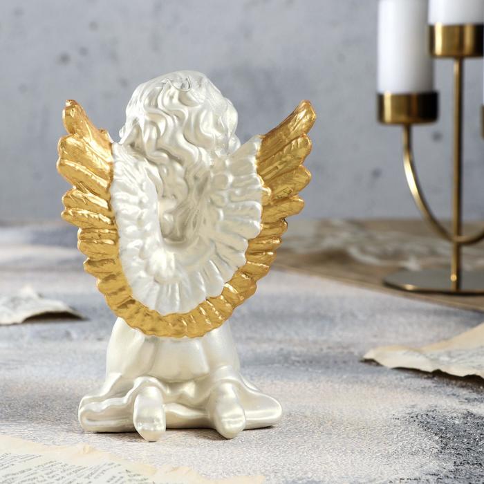 Сувенир "Ангел с голубем", подвесной, перламутровый