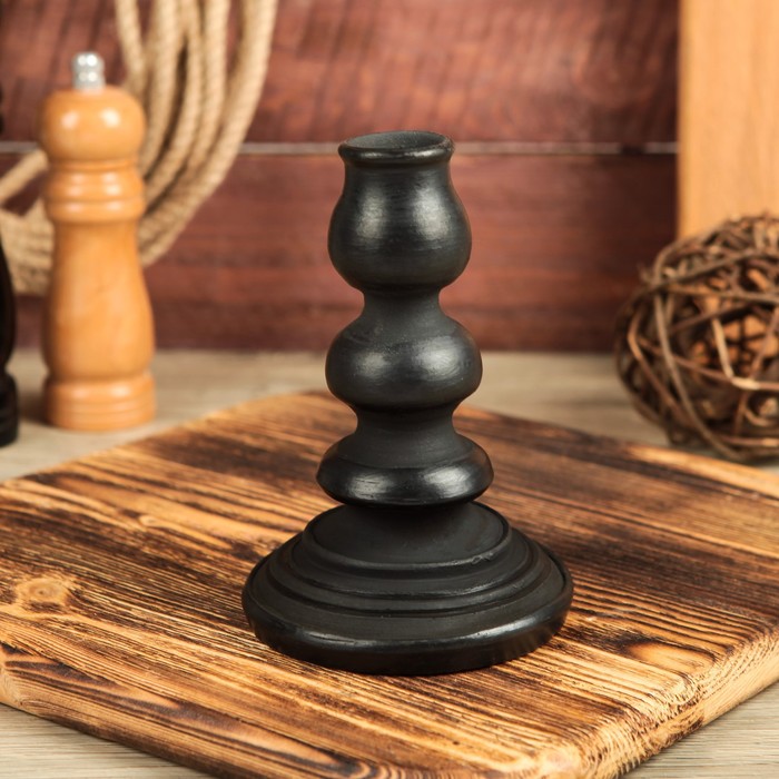 Подсвечник "Чёрная керамика"