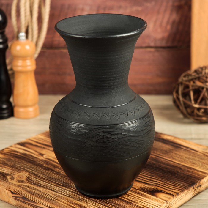 Ваза "Чёрная керамика", микс, 22 см