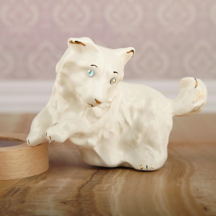 Сувенир "Собака", глянец белый