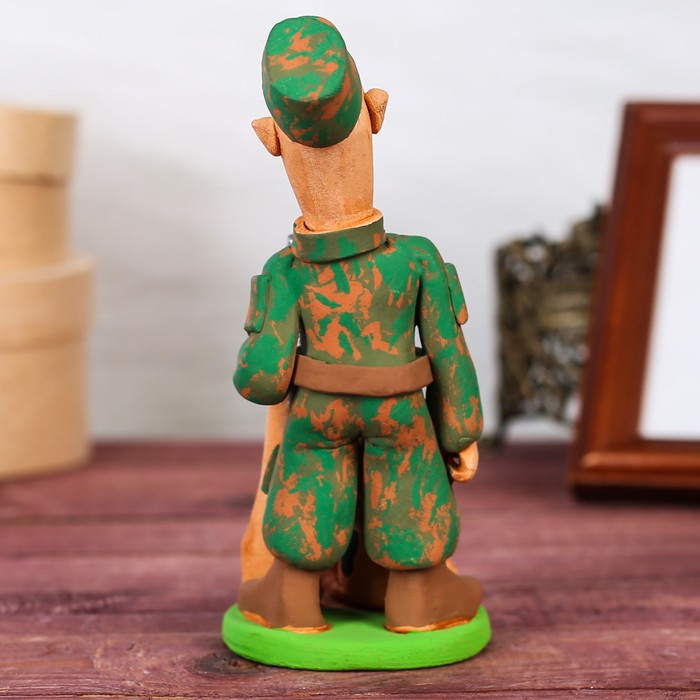 Статуэтка "Охотник с ружьем и собакой", микс