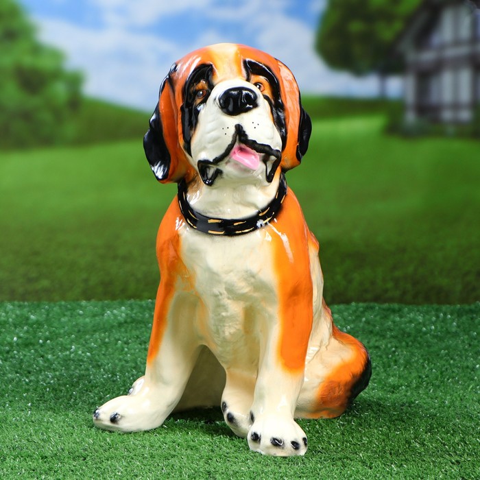 Садовая фигура "Собака Бетховен" глянец