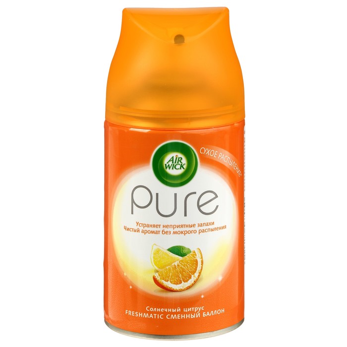 Сменный баллон для автоматического освежителя воздуха Air Wick PURE "Солнечный цитрус", 250