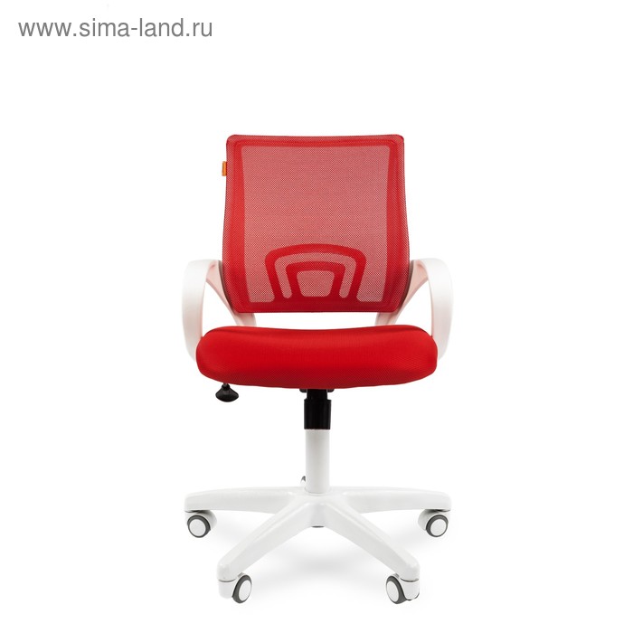 Офисное кресло Chairman 696, белый пластик, красный