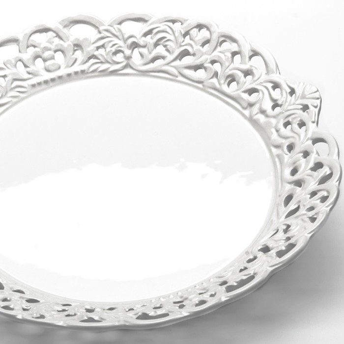 Блюдо плоское ажурное