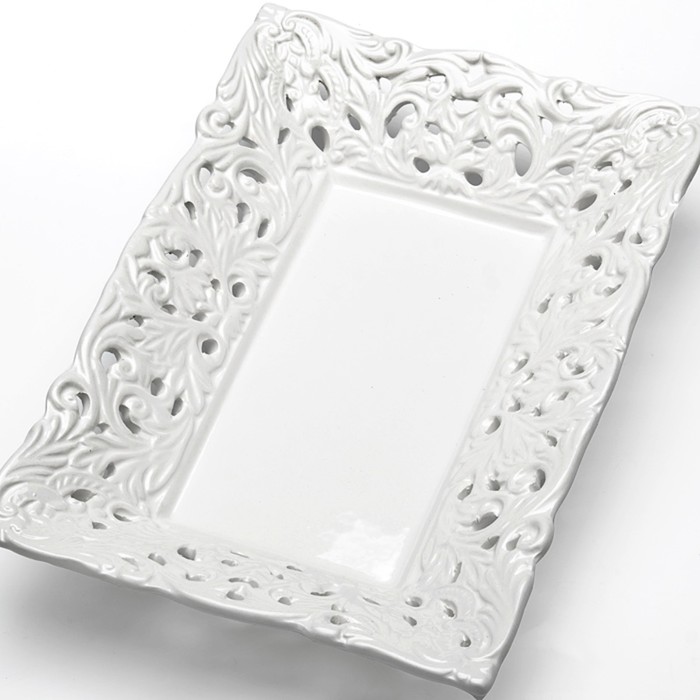 Блюдо прямоугольное ажурное