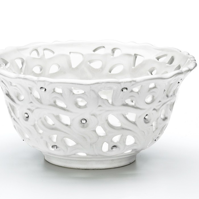 Конфетница ажурная со стразами