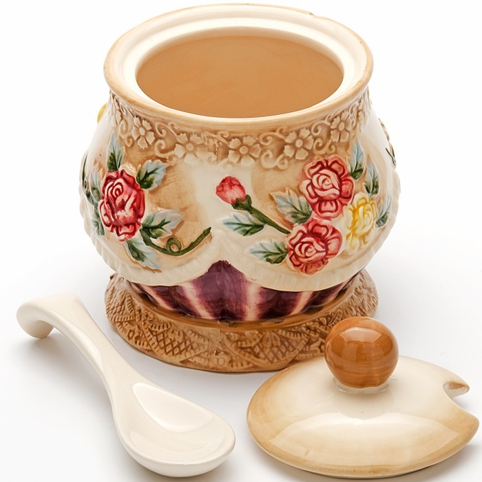 Сахарница с крышкой + ложка