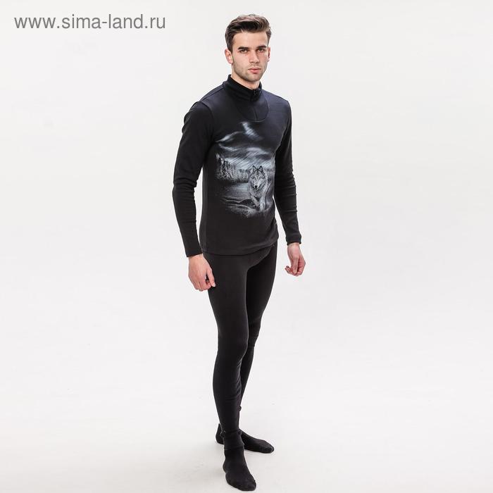 фото Комплект мужской (джемпер, кальсоны) термо м-288-18, цвет чёрный, р-р 54 modno.ru
