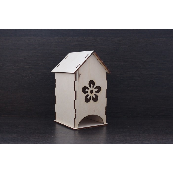 Чайный домик из фанеры "Цветочек" (набор 7 деталей) 10х17х11 см