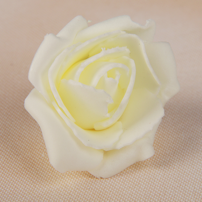 Бант-цветок свадебный из фоамирана ручная работа D-5 см 4 шт цвет бежевый