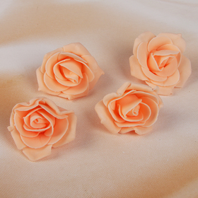 Набор цветов для декора из фоамирана, D=5 см, 4 шт, персиковый Ош