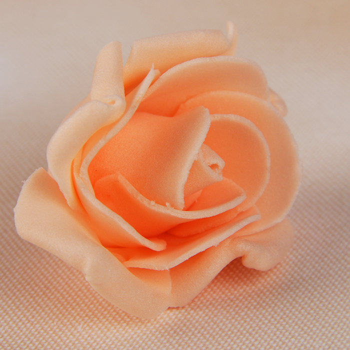 Бант-цветок свадебный из фоамирана ручная работа D-5 см 4 шт цвет персиковый