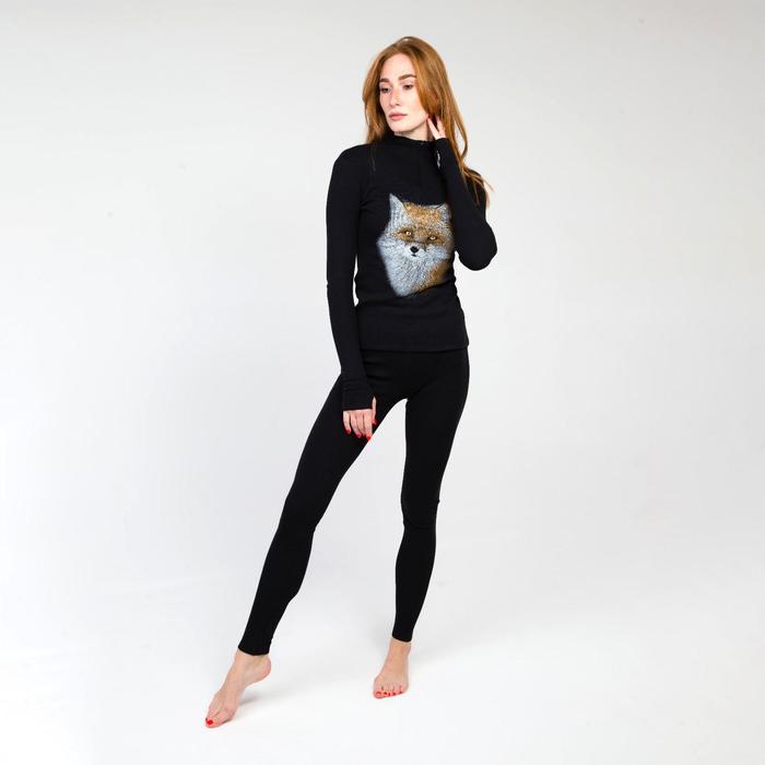 Комплект женский (джемпер, лосины) термо М-290-18, цвет чёрный, р-р 48