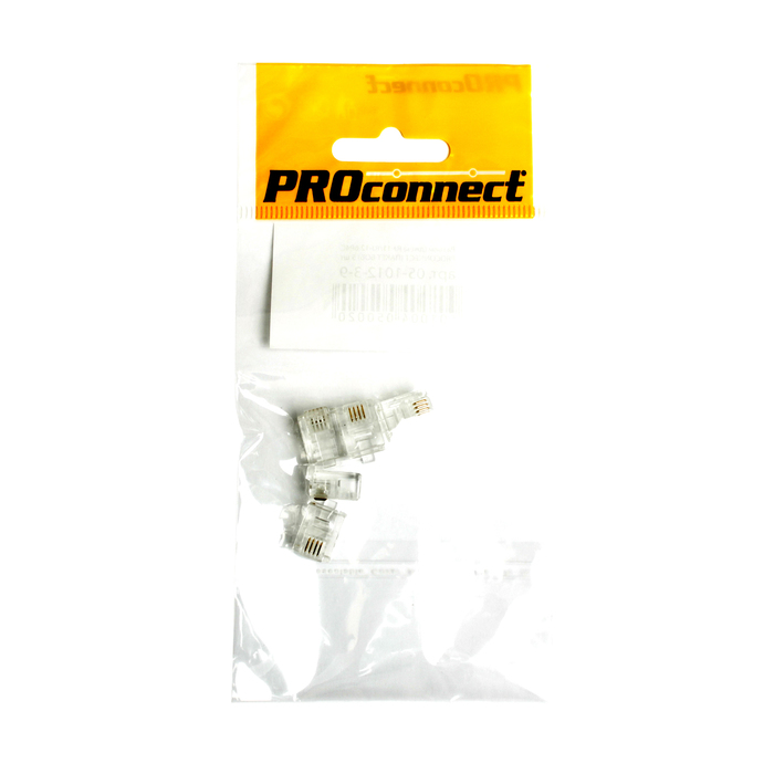 Штекер Proconnect 05-1012-3-9, телефонный, 6P4C, упаковка 5 шт