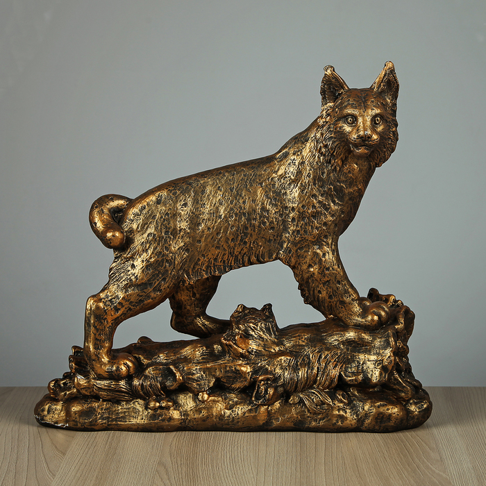 Статуэтка "Рысь" бронза 30*35 см