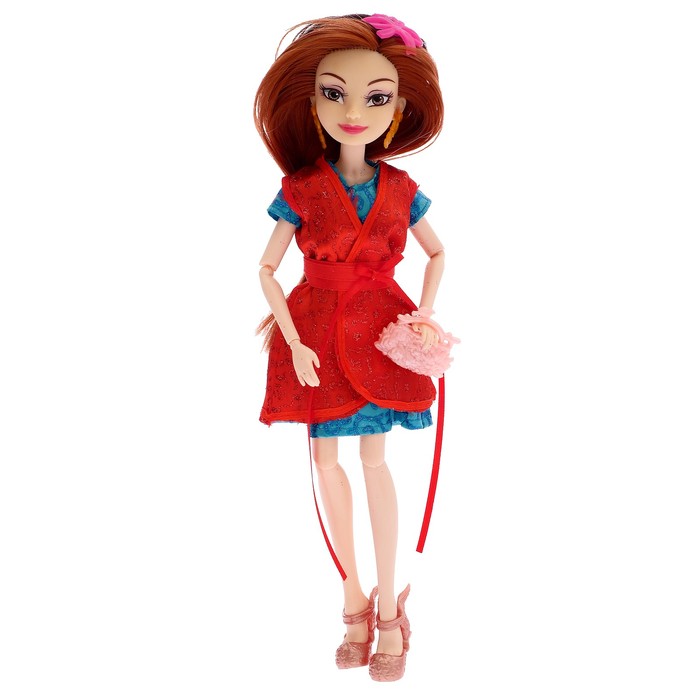 Кукла модная шарнирная "Люси" в костюмчике, МИКС