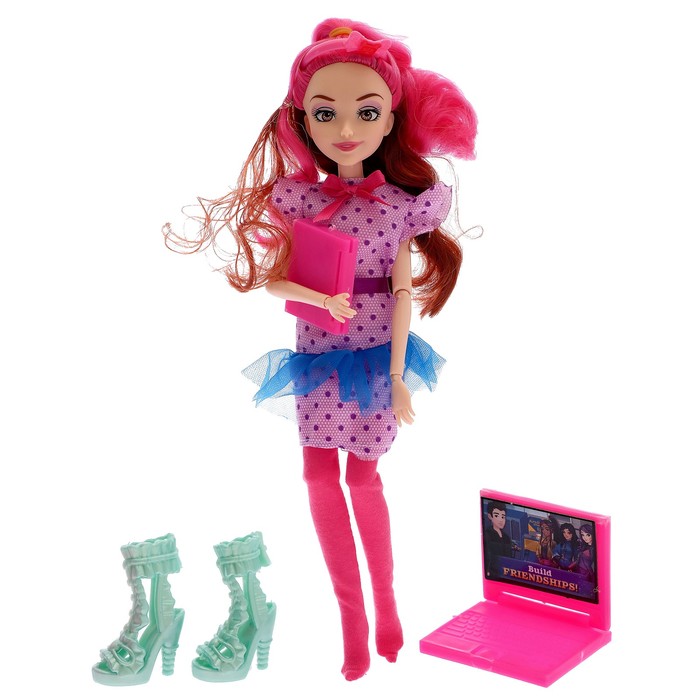 Кукла модная шарнирная "Делия" в костюмчике с аксессуарами, МИКС