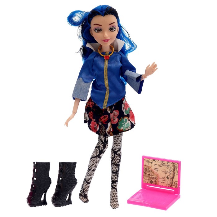 Кукла модная шарнирная "Делия" в костюмчике с аксессуарами, МИКС