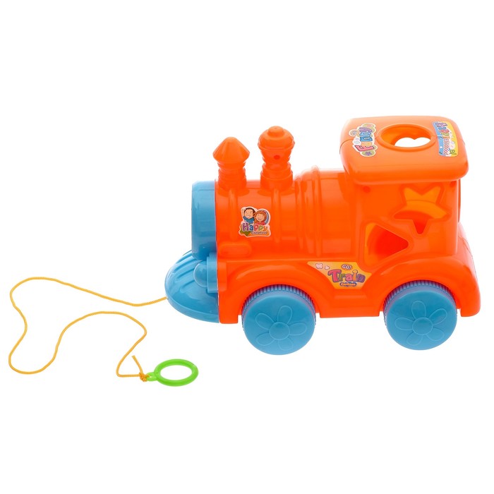 Каталка на верёвке «Паровозик» с сортером, МИКС