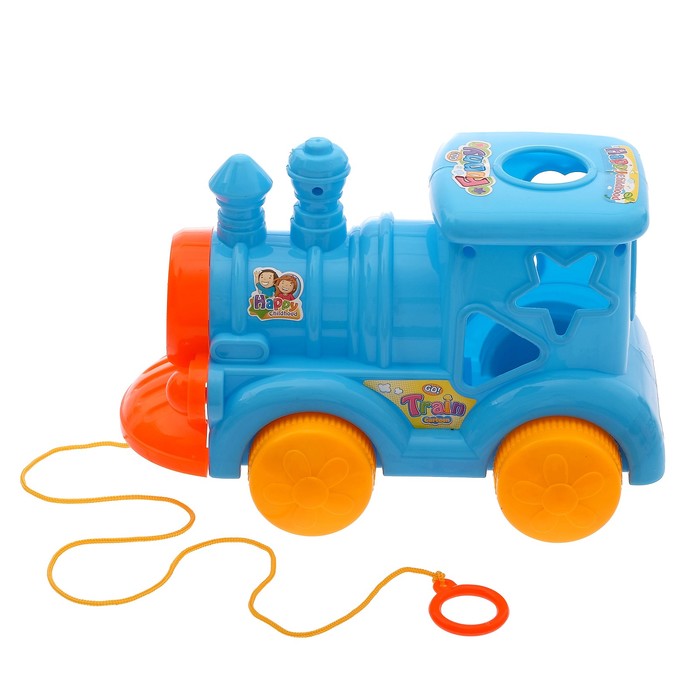 Каталка на верёвке «Паровозик» с сортером, МИКС