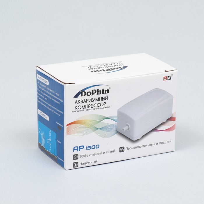 

Компрессор KW Dophin AP 1500 одноканальный, 1.9 Вт, 1.5 л/мин