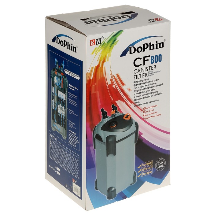 Фильтр внешний канистровый KW Dophin CF-800 UV, 850 л/ч, с UV лампой