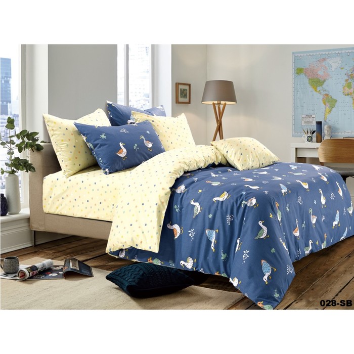 КПБ "Уточки", размер 112х147 см, 100х150 см, 40*60 см-1 шт., сатин 55/028sb