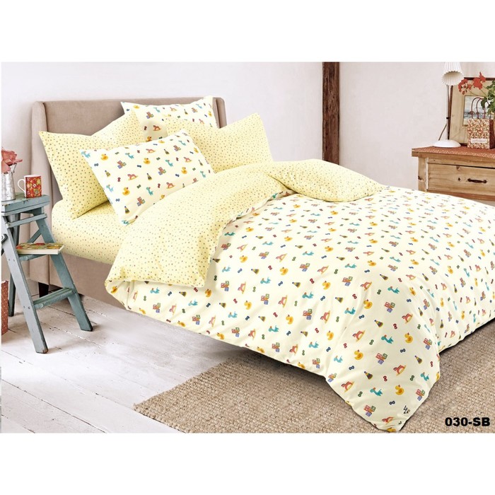 КПБ "Игрушки", размер 112х147 см, 100х150 см, 40*60 см-1 шт., сатин 55/030sb