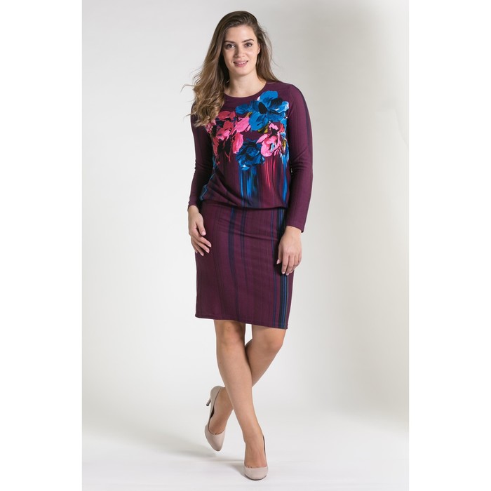 Платье 6815, цвет сливовый, размер 50, рост 164