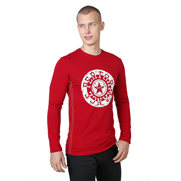 Футболка с длинным рукавом мужская М-9329 цвет бордовый, р-р 54