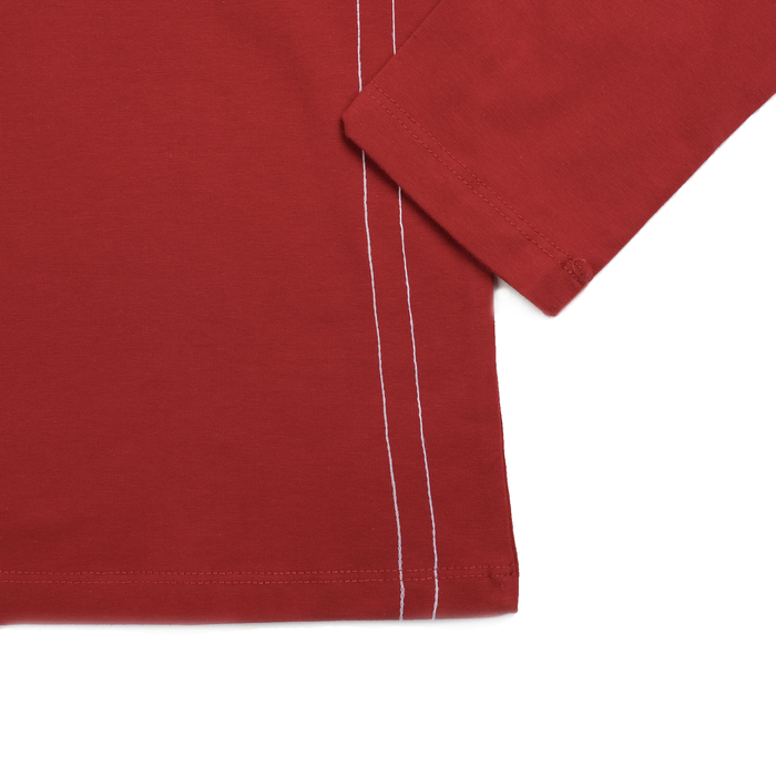 Футболка с длинным рукавом мужская М-9329 цвет бордовый, р-р 54