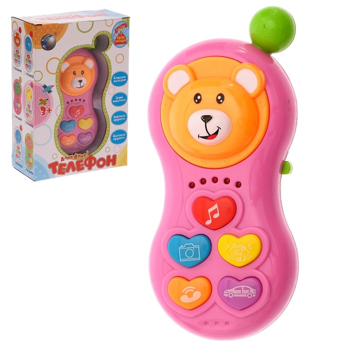 Телефончик музыкальный "Ало- Ало! Телефончик" мелодии, звуковые эффекты цвета:МИКС