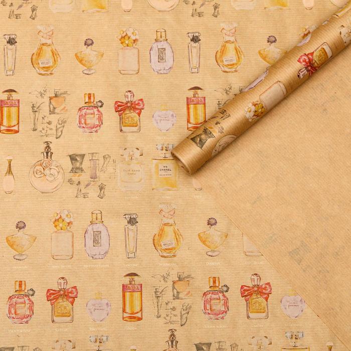 Бумага упаковочная крафт "Парфюм", 0,84 х 10 м, 40 г/м²
