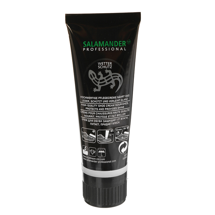 Крем для обуви Salamander Professional, нейтральный, туба с губкой, 75 мл