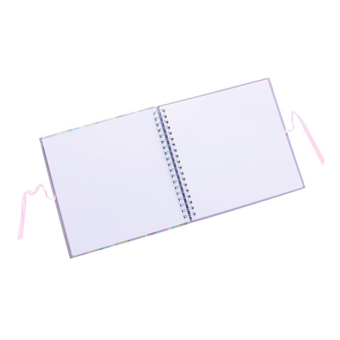 Фотоальбом 25 листов на пружине Innova Scrapbook - Glitter spots/stripes, МИКС