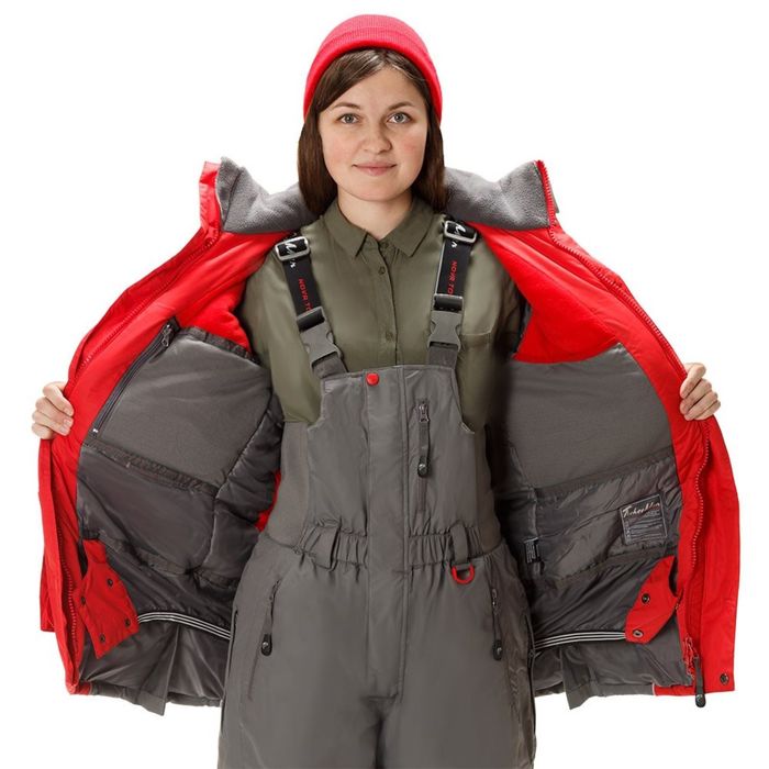 Костюм для рыбалки Nova Tour Fisherman Леди V2, серый/красный, 3XL