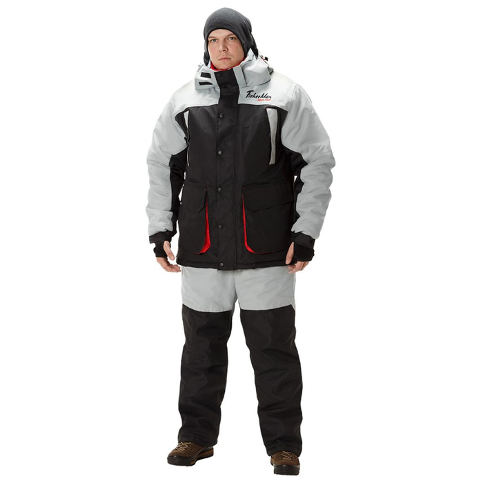 Костюм для зимней рыбалки Fisherman Хито, черный/серый, XL