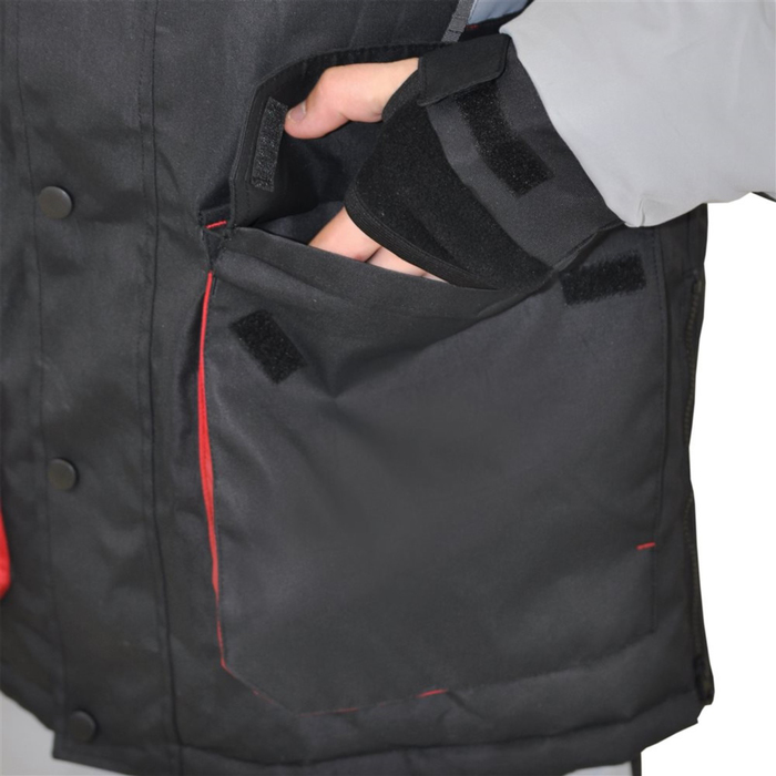 Костюм для зимней рыбалки Fisherman Хито, черный/серый, 4XL