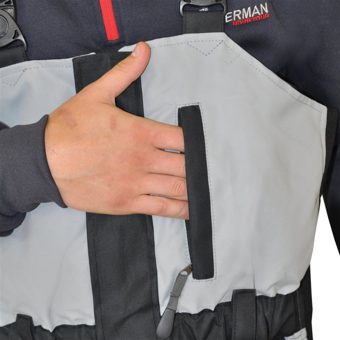 Костюм для зимней рыбалки Fisherman Хито, черный/серый, 4XL