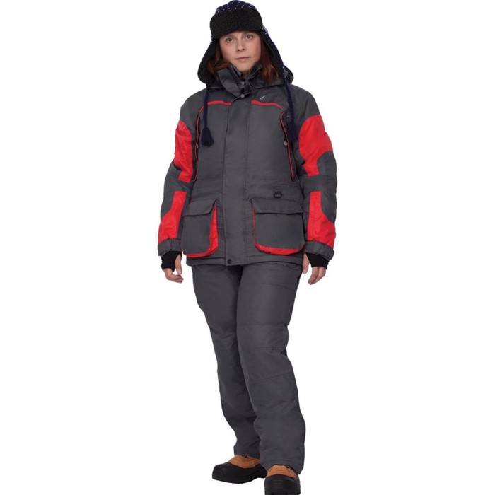Костюм Fisherman Леди, цвет серый/красный, XXL