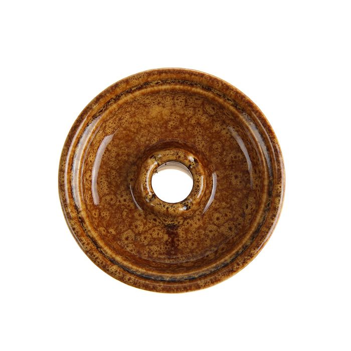 Чаша для кальяна керамическая «Фанел. Гармошка», под калауд, 8,5 × 11.5 см, коричневая