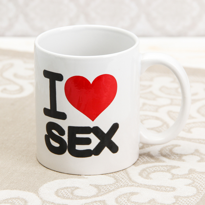 Кружка-хамелеон 350 мл "Я тебя люблю", цвет белый