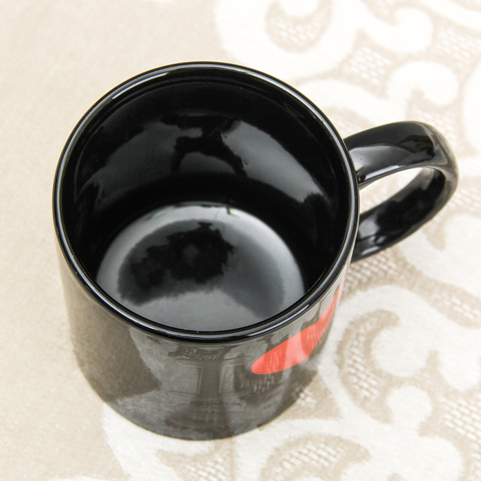 Кружка-хамелеон 350 мл "Я тебя люблю", цвет черный