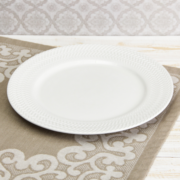 Тарелка обеденная 27 см "Герцогиня", цвет белый