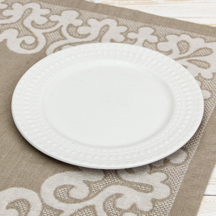 Тарелка десертная 19 см "Восток", цвет белый