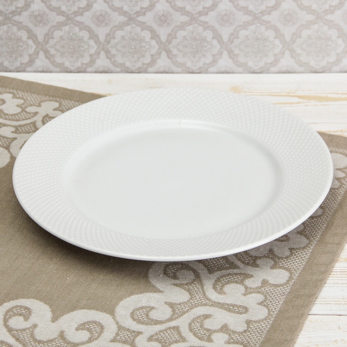 Тарелка обеденная 27 см "Этюд", цвет белый