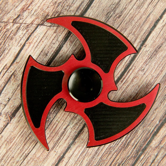 Спиннер "Зона заражения", красно-черный, 6*6 см